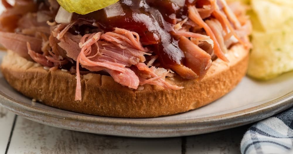 Slow Cooker Pulled Ham Punchfork