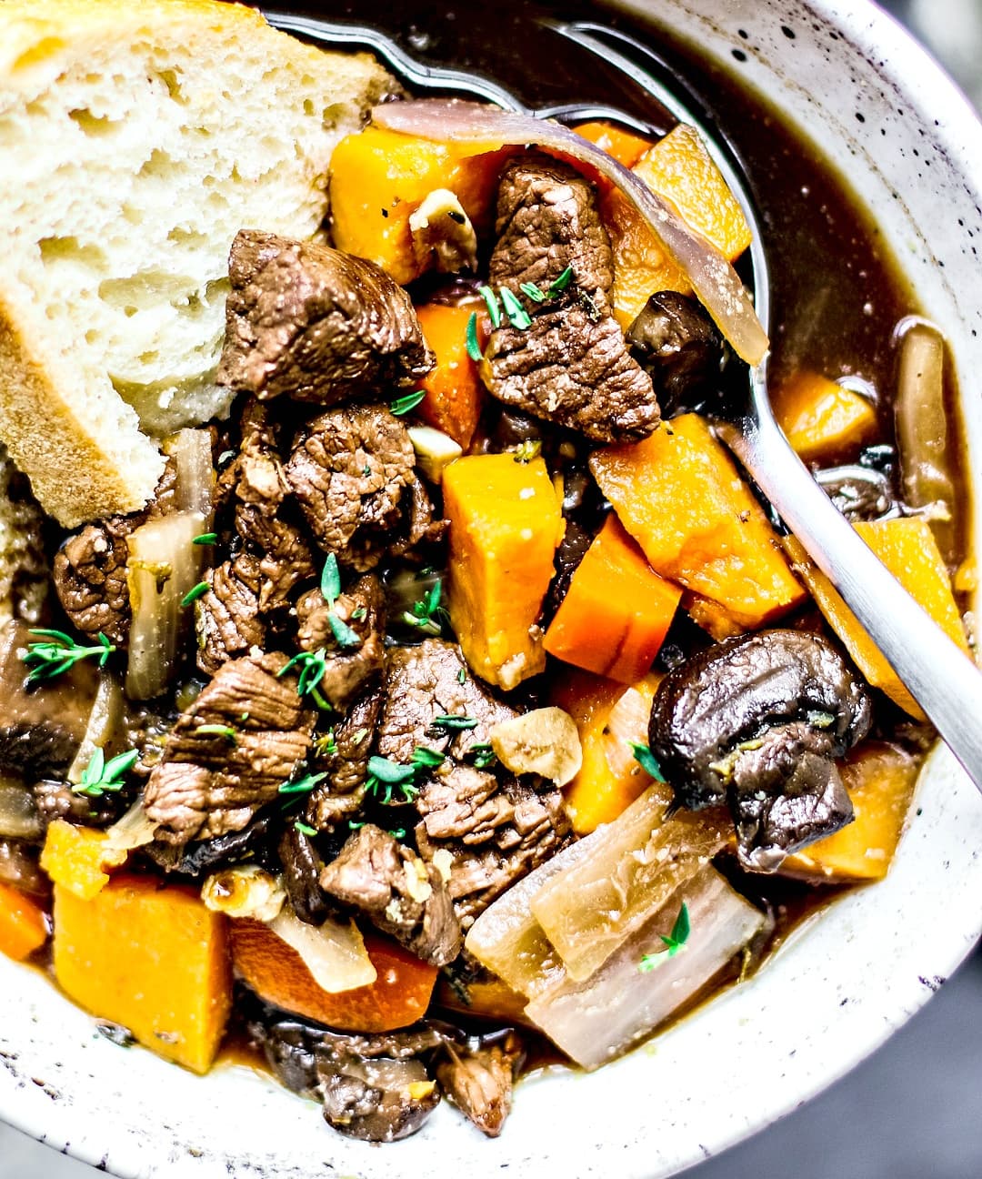 Slow Cooker Beef Stew with Red Wine Punchfork