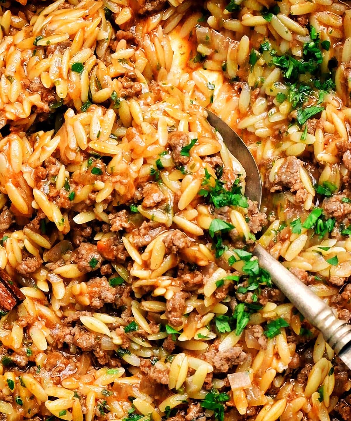 Ground Beef Orzo (Greek Manestra) Punchfork