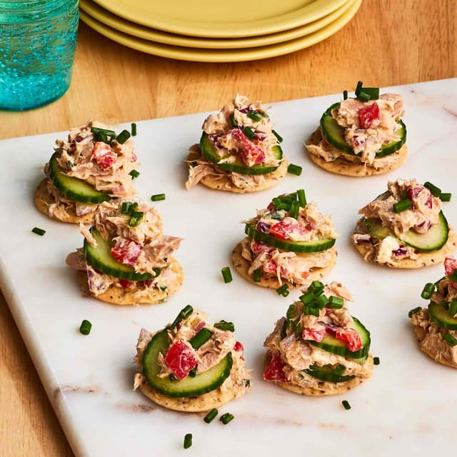 Smoked Tuna Spread Canapés Punchfork