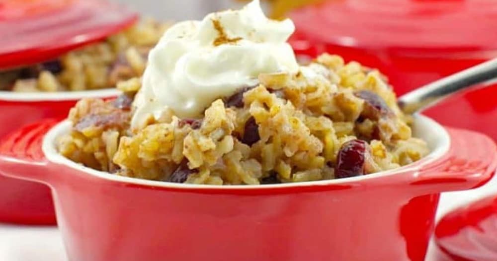 Cranberry Gingerbread Christmas Rice Pudding | Punchfork