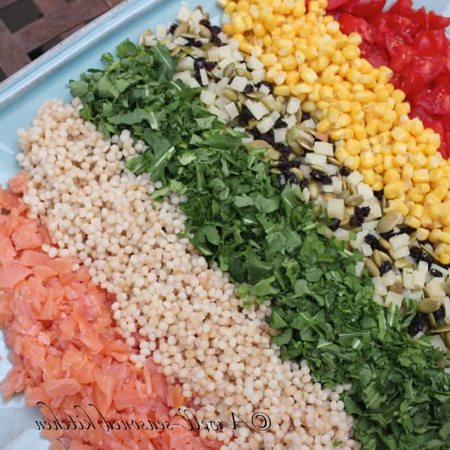 Smoked Salmon Chopped Salad with PestoButtermilk Dressing Punchfork