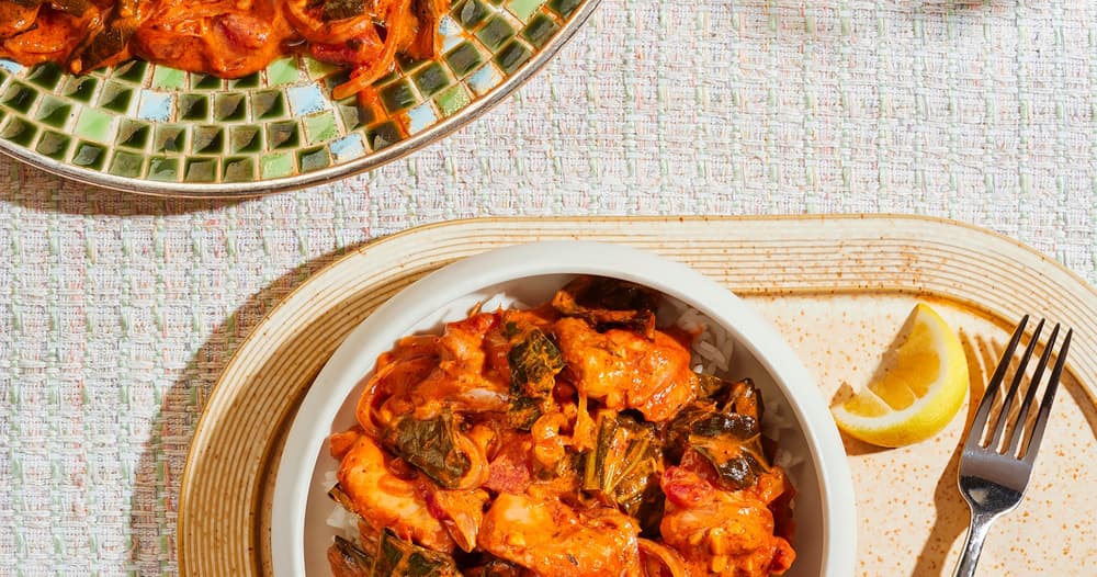 PeanutButterBraised Chicken and Greens Punchfork