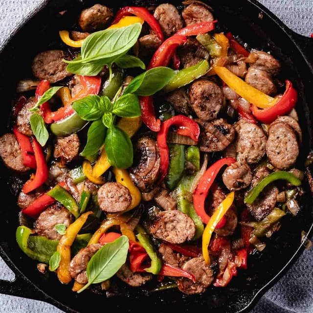 Italian Sausage, Peppers, and Onions Punchfork