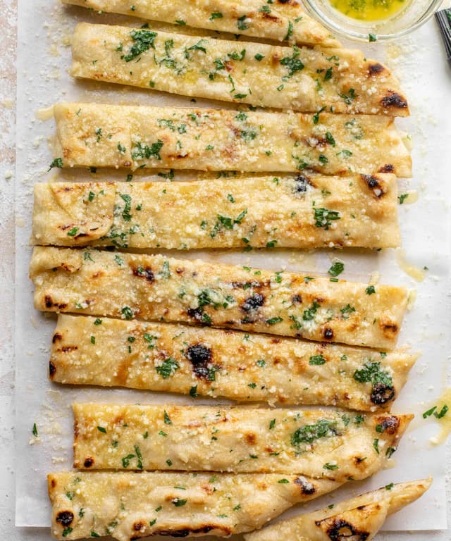 Garlic Butter Grilled Breadsticks Punchfork