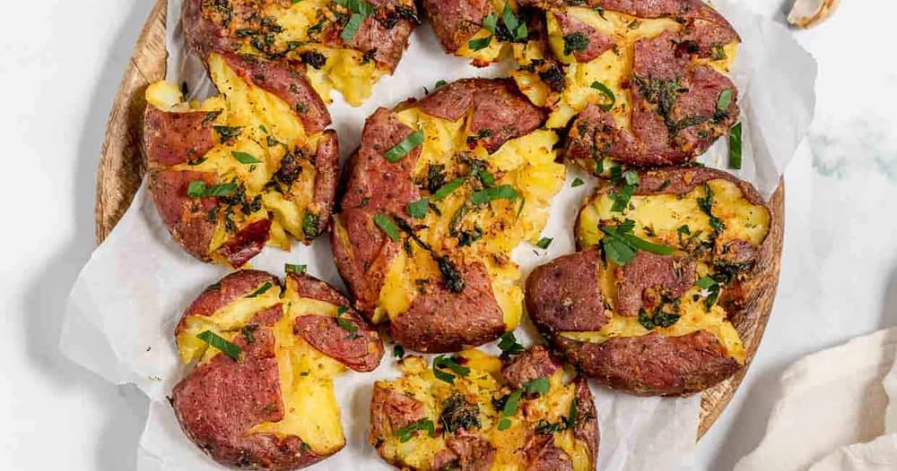 Garlic Smashed Potatoes Punchfork