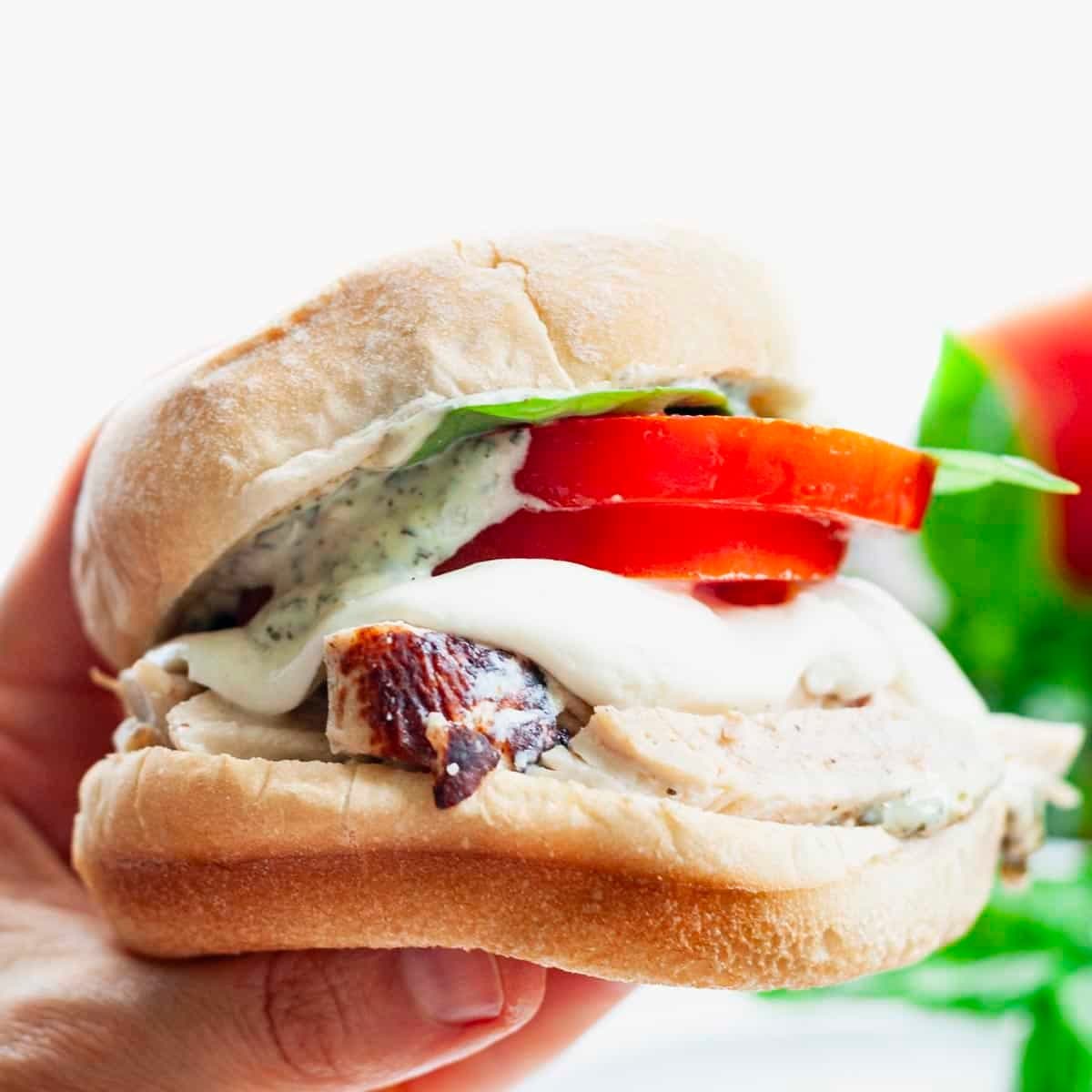 Chicken Caprese Sandwich Punchfork