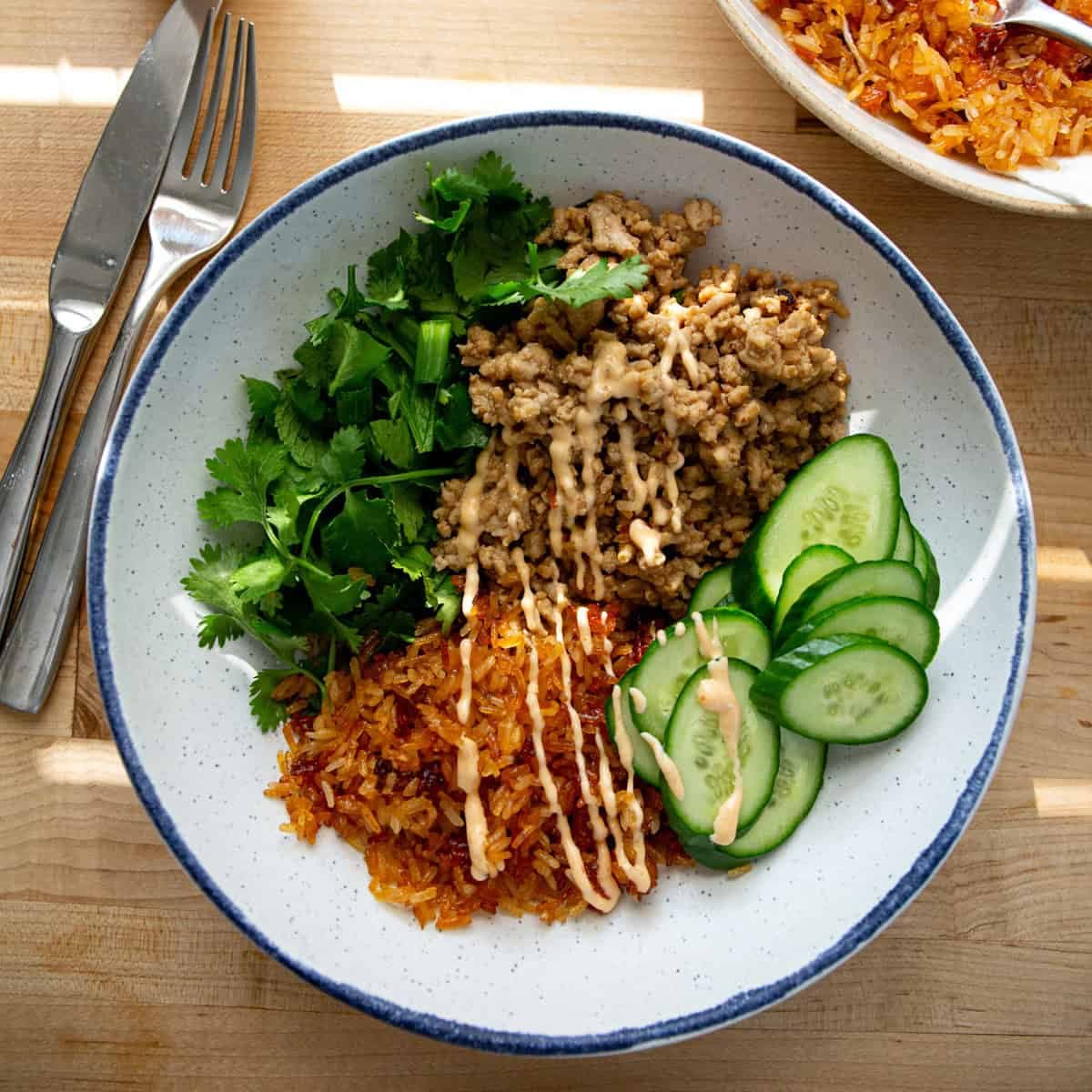 StirFried Chicken and Crispy Rice Bowls Punchfork