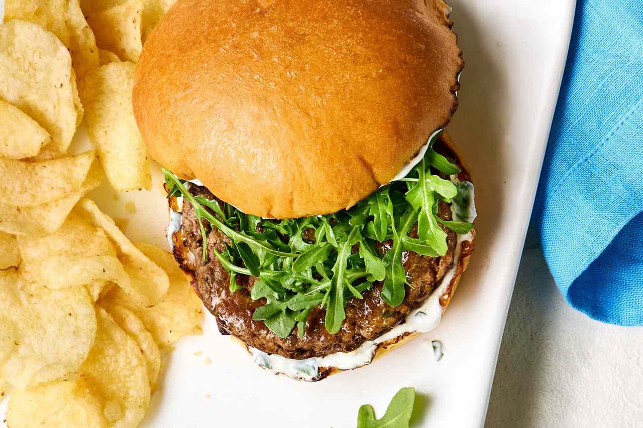 Lamb Burgers with MintYogurt Sauce Punchfork