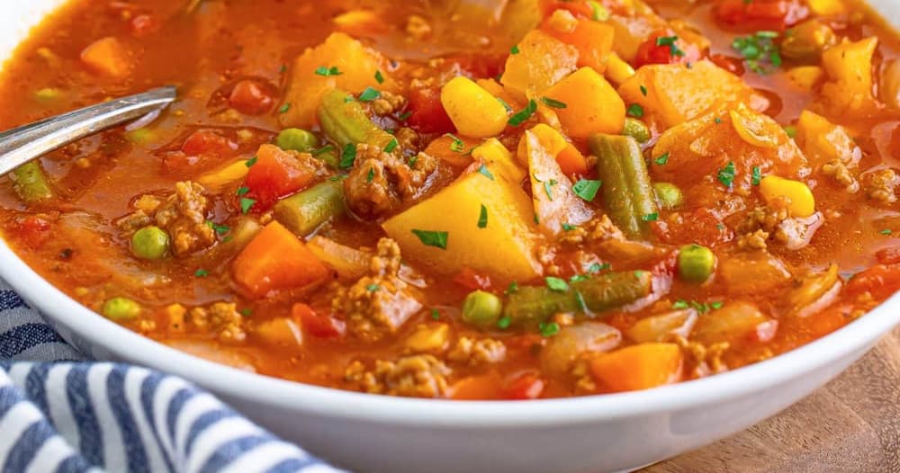 Hamburger Vegetable Soup Punchfork