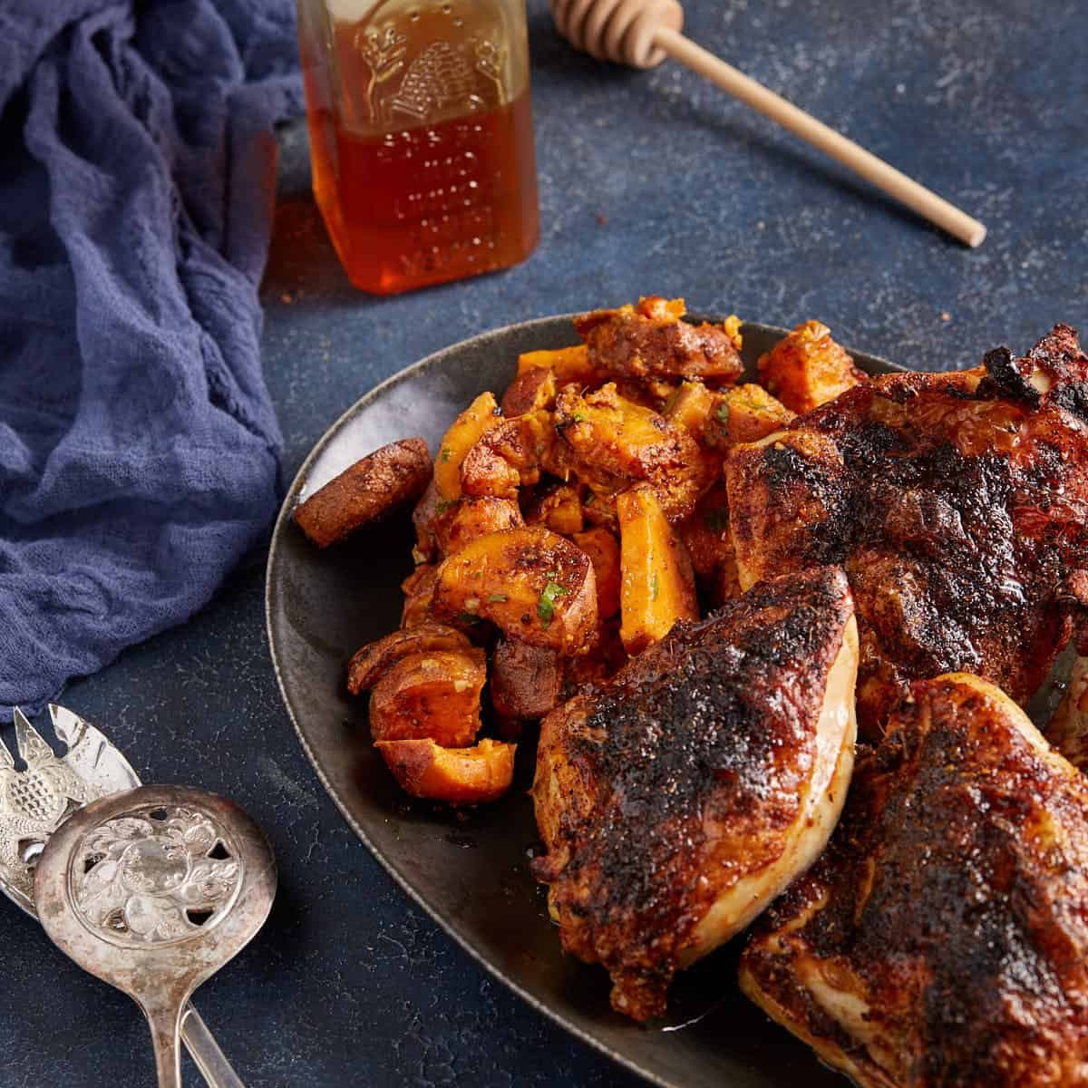 Baked Chicken and Sweet Potatoes Punchfork