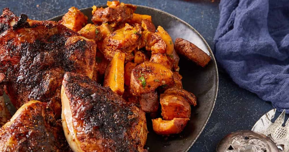 Baked Chicken and Sweet Potatoes Punchfork