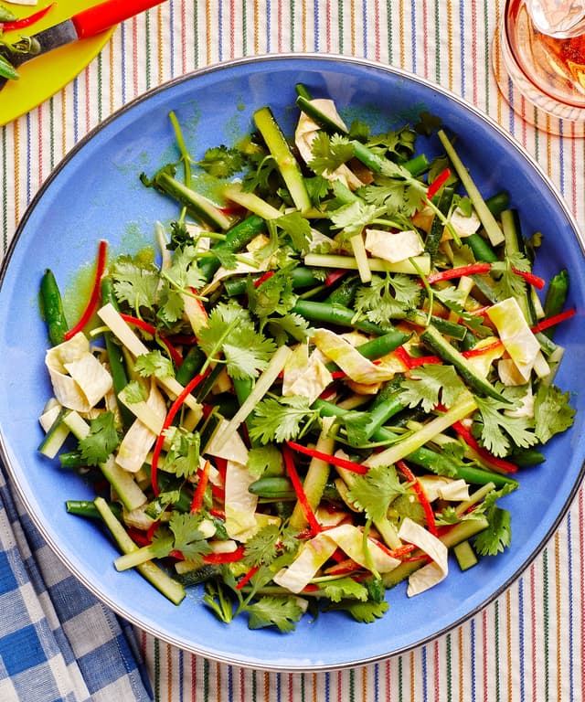 Yuba Salad with Hot Mustard and Honey Dressing Punchfork