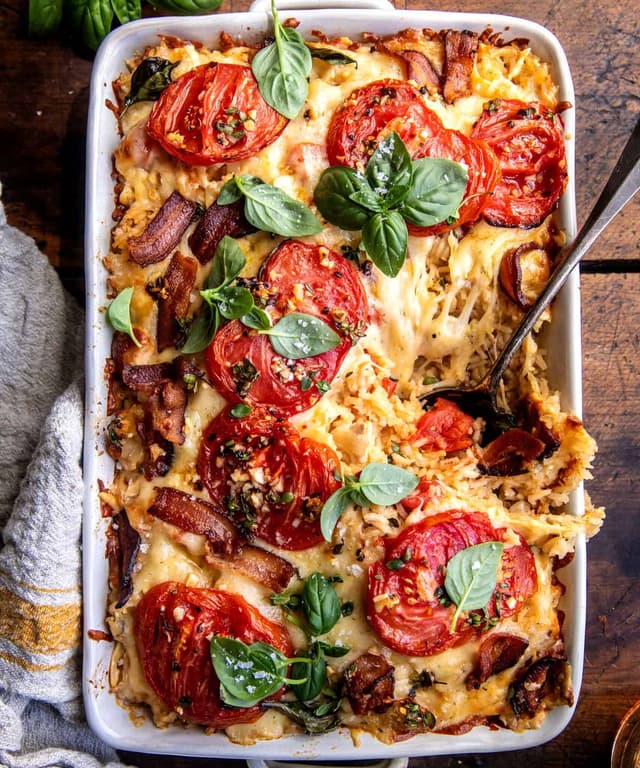 Tomato Cheddar Chicken and Rice Bake Punchfork