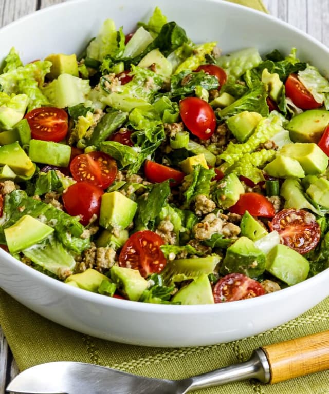 Ground Turkey Taco Salad with Salsa Verde Punchfork