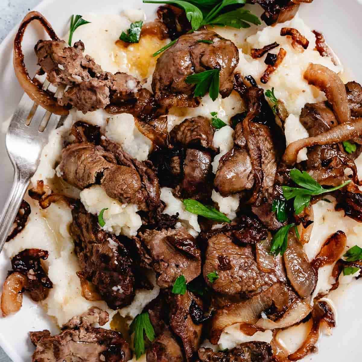 Air Fryer Chicken Livers and Onions Punchfork