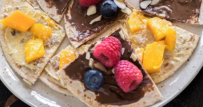 Saffron Mango Cheesecake Roti Bites | Punchfork