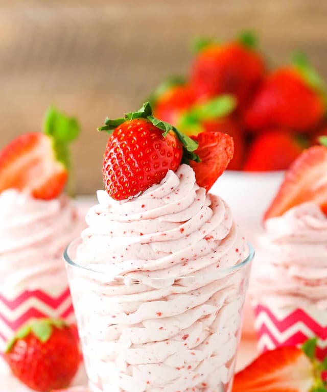 Stabilized Strawberry Whipped Cream (2 Ways) | Punchfork
