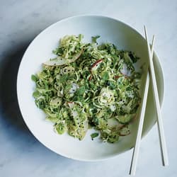 Brussels Sprout and Kale Salad with Green Goddess Dressing | Punchfork