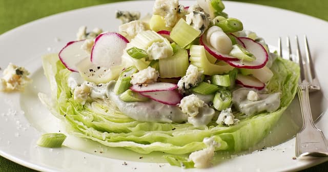 Crunchy Iceberg Salad with Creamy Blue Cheese
