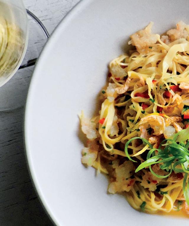 Spaghetti With Rocks Pasta with Rock Shrimp, Chile, and Lemon | Punchfork