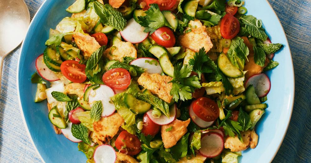 Fattoush Salad with Crispy Pita and Sumac | Punchfork