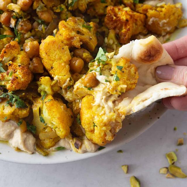 Turmeric Roasted Cauliflower and Chickpeas | Punchfork