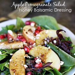 pomegranate and pear green salad with ginger dressing POMEGRANATE AND PEAR GREEN SALAD W GINGER DRESSING , Ingredients:, -  rocket , - roasted almonds , - goats cheese , - avocado, - dried chopped  cranberries , - thinly sliced pear ,