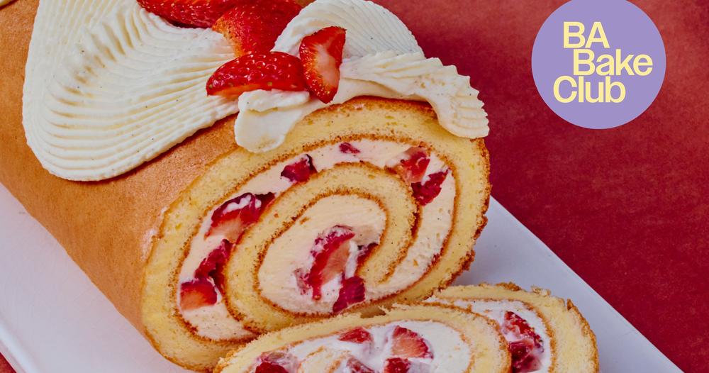 Log Roll Raspberry Shortcake Strawberry Shortcake Roll | Punchfork