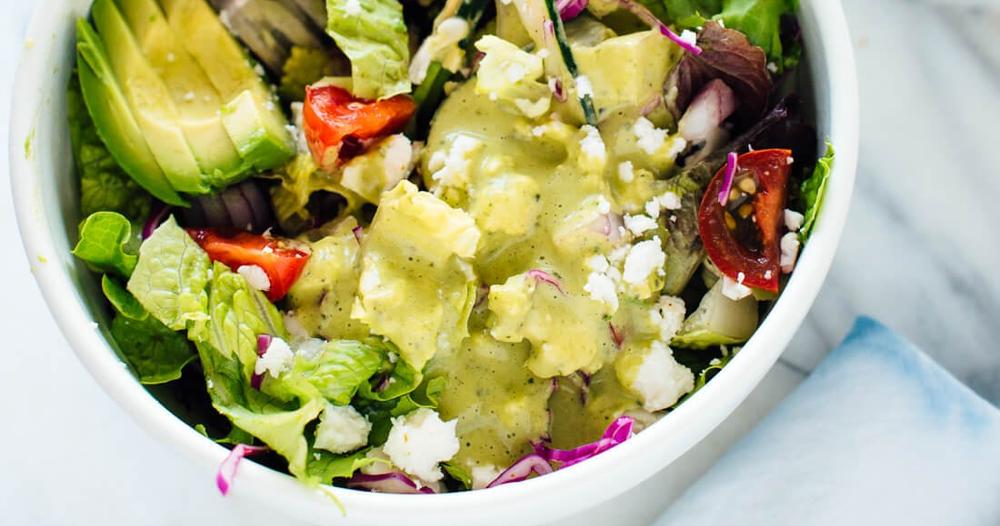mexican green salad with jalapeno cilantro dressing Mexican Chopped Salad with Cilantro-Honey-Lime Vinaigrette
