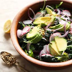 Fall Harvest Salad with Maple Tahini Dressing | Punchfork
