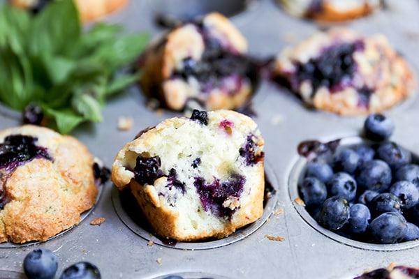 Blueberry-Basil Muffins | Punchfork