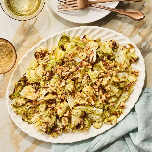 warm winter salad with roasted shallot dressing Sheet Pan Salad with Zippy Shallot Herb Dressing