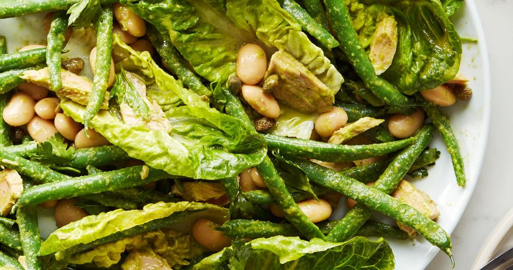 green bean and tuna salad with basil dressing Italian Tuna Salad with Green Beans