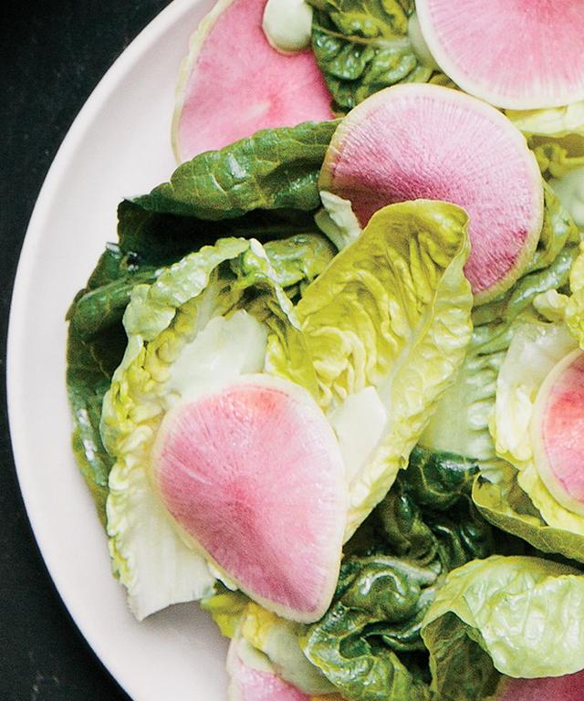 little gem salad with green goddess dressing Little Gem Salad with Tarragon Green Goddess