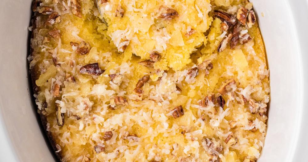 Crockpot Pineapple Dump Dessert
