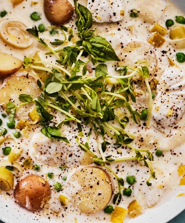 Spring Chowder Spring Pea Fish Chowder | Punchfork