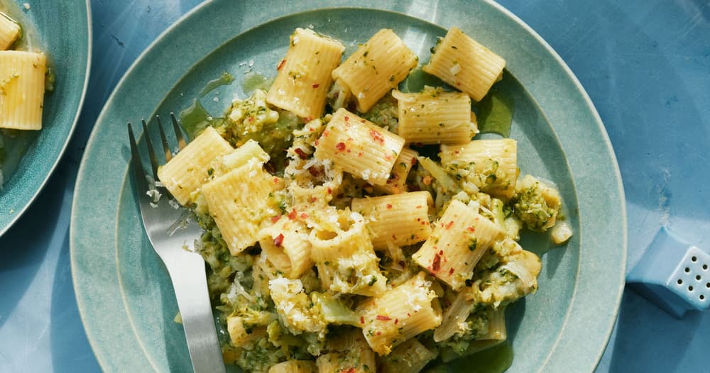 Smashed Broccoli Pasta