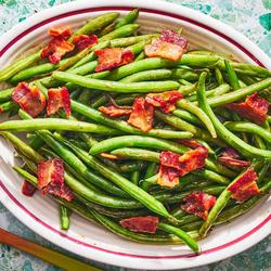 Green Beans with Warm Bacon Vinaigrette | Punchfork