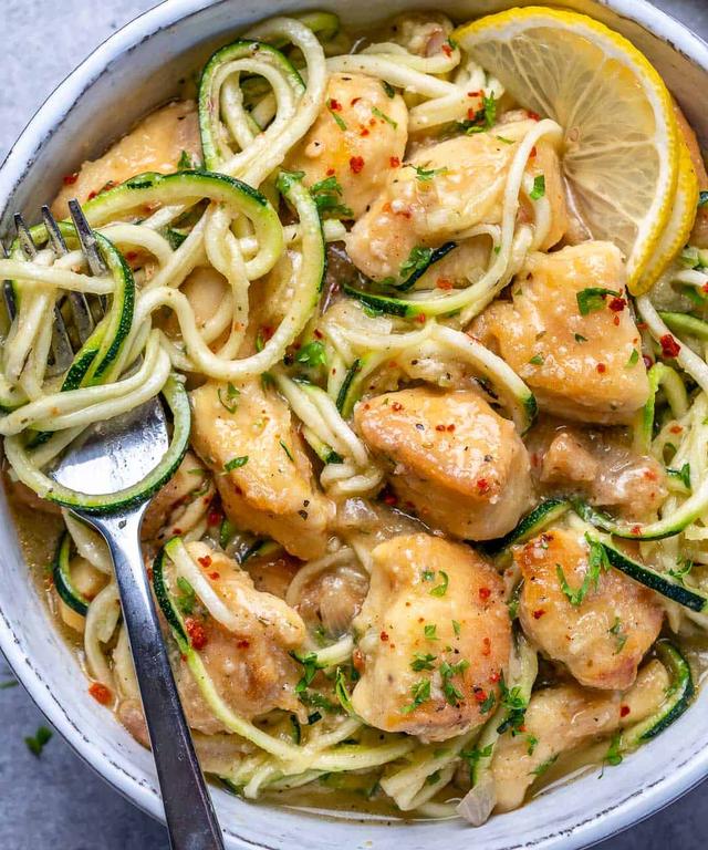 Chicken Scampi Zoodles | Punchfork