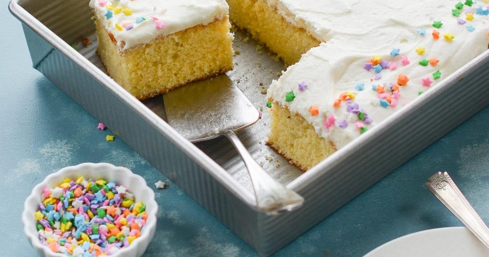 Vanilla Sheet Cake with Cream Cheese Frosting | Punchfork