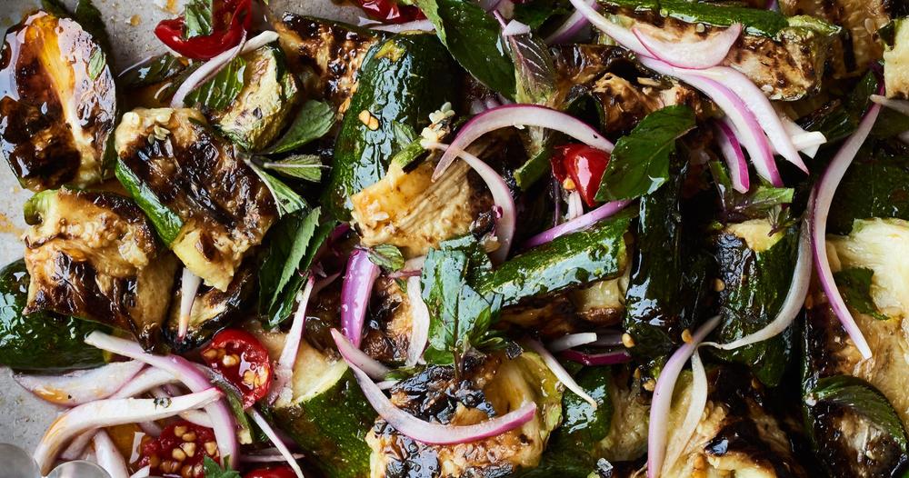 Torn Zucchini with Mint and Calabrian Chiles | Punchfork