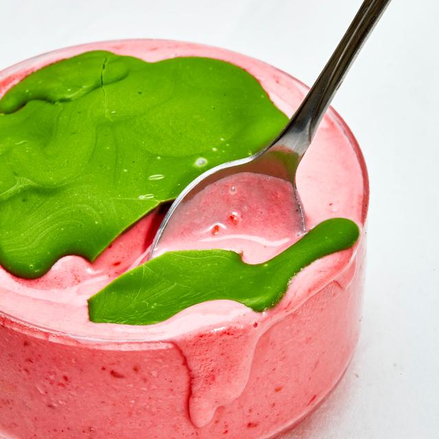 Matcha-Berry Frozen Yogurt | Punchfork