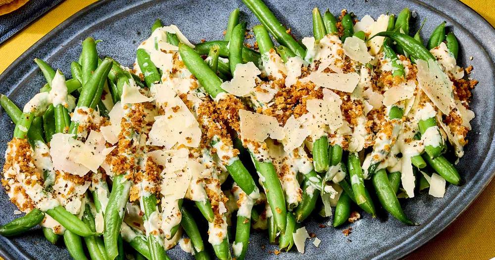 green beans with caesar dressing Green Bean Caesar Salad