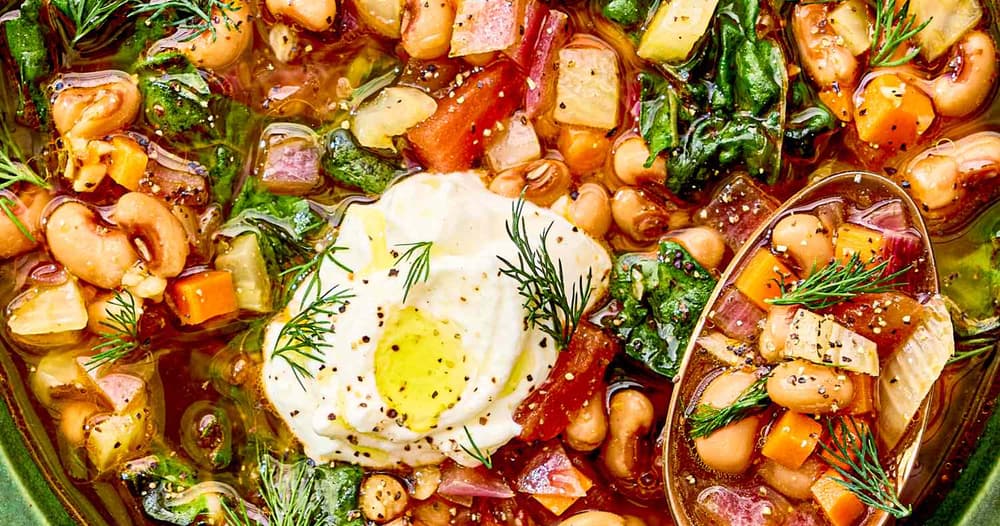 Easy One-Pot Black-Eyed Pea Stew with Swiss Chard and Dill | Punchfork