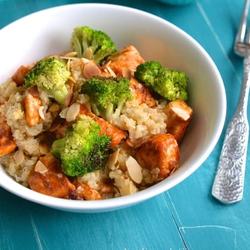 green veggie bowl with chicken & lemon tahini dressing grain bowl with lemon tahini dressing