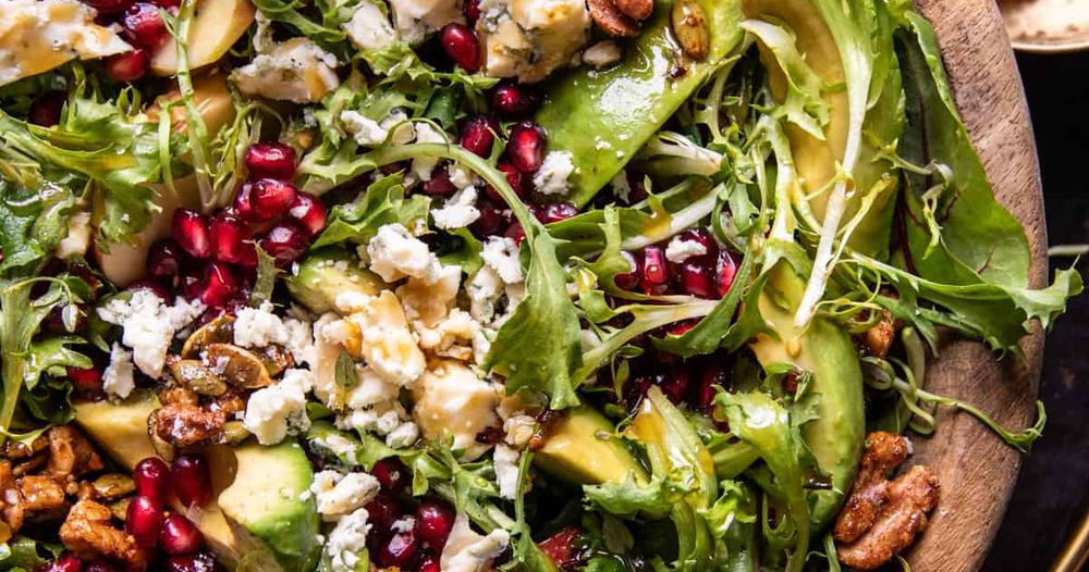 Christmas Salad with Honey Mustard Dressing