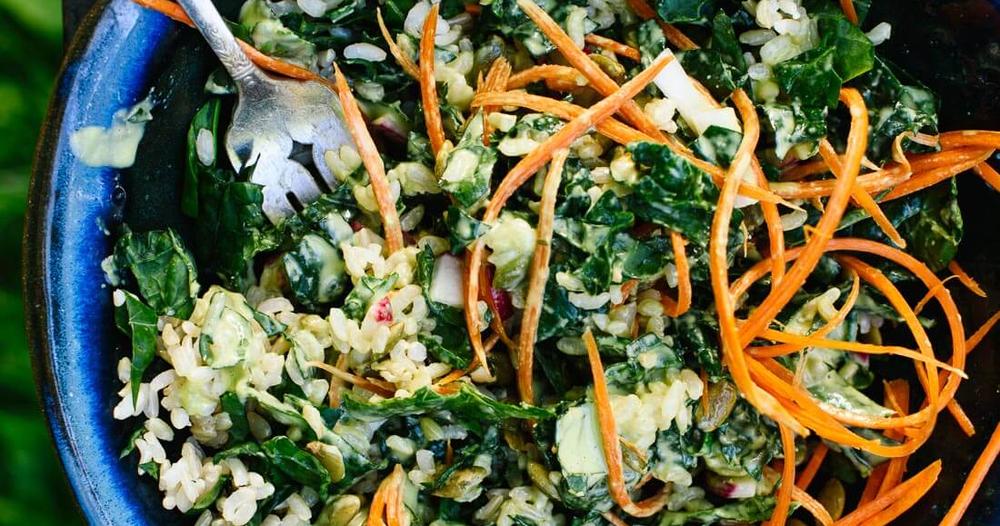 milk street kale salad with green tahini dressing Anything-Goes healthy kale salad
